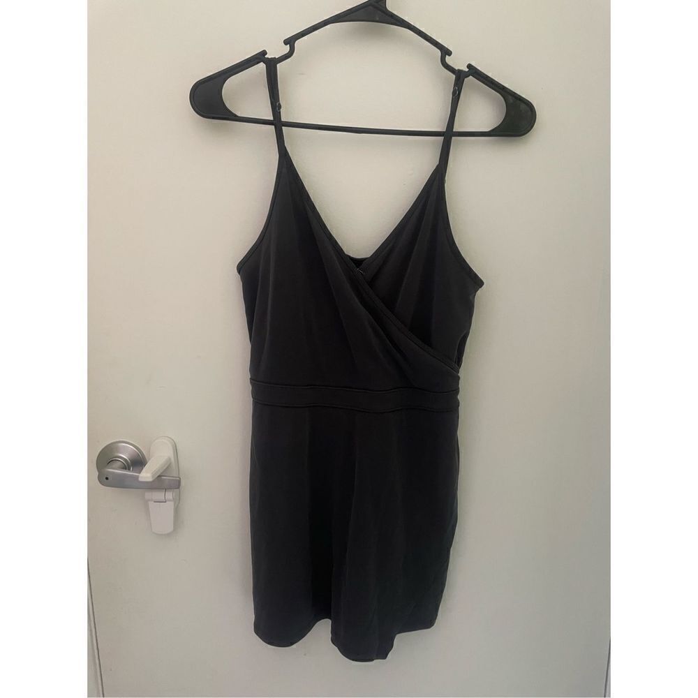 Abercrombie & Fitch Black Wrap Romper